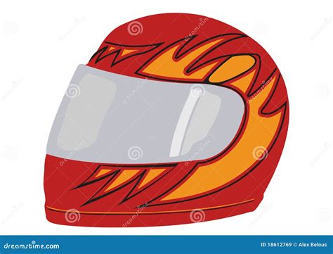 Vector Red Racing Helmet Royalty Free Stock Images - Image: 18612769