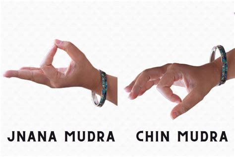 Jnana mudra and chin mudra hands. Image Source: Canva