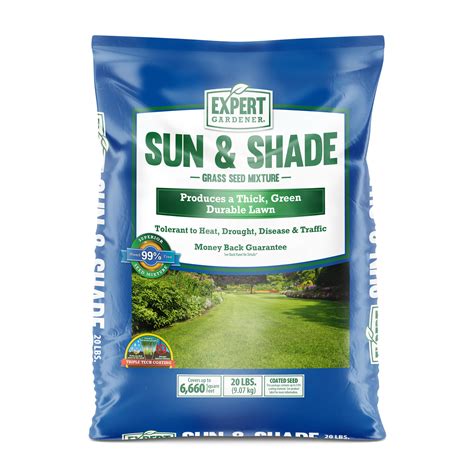 Expert Gardener Sun & Shade Grass Seed Southern Mix; 20 Pounds – BrickSeek