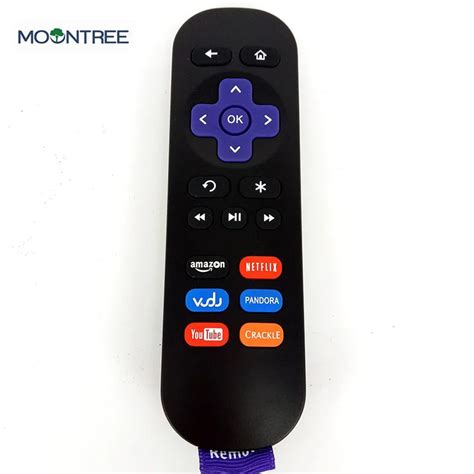 black remote control for ROKU 3 ir 433mhz strap media player replacement Controle Remoto for ...