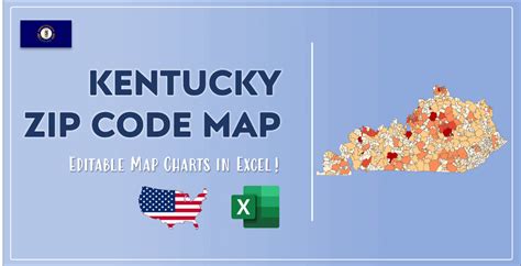 Kentucky Zip Code Map and Population List in Excel