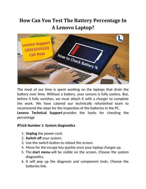 How Can You Test The Battery Percentage In A Lenovo Laptop?