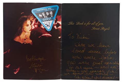 Lot Detail - Stevie Nicks Twice-Signed ''Street Angel'' Tour Program ...