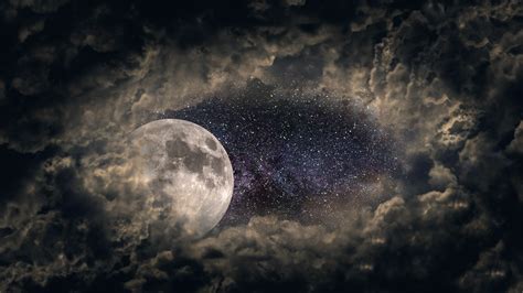 3840x2160 Clouds Moon Universe Stars 5k 4k HD 4k Wallpapers, Images ...