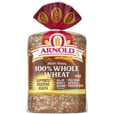 Arnold Whole Grains Bread 100% Whole Wheat 24oz PKG | Garden Grocer