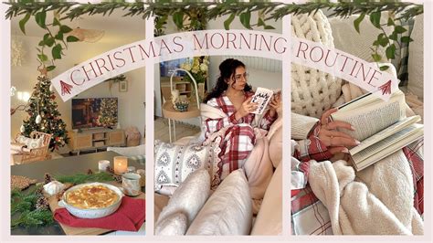 CHRISTMAS MORNING ROUTINE| Festive, Cozy & Aesthetic to put you in a Xmas mood| Gift ideas ...