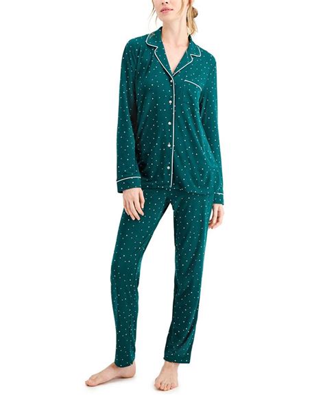 Alfani Women's Ultra-Soft Printed Packaged Pajama Set, Created for Macy's & Reviews - All ...