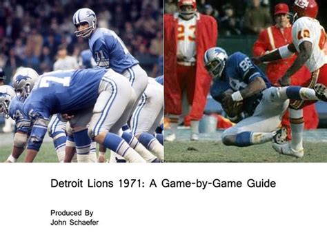 Detroit Lions 1971: A Game-by-Game Guide by John Schaefer | eBook | Barnes & Noble®