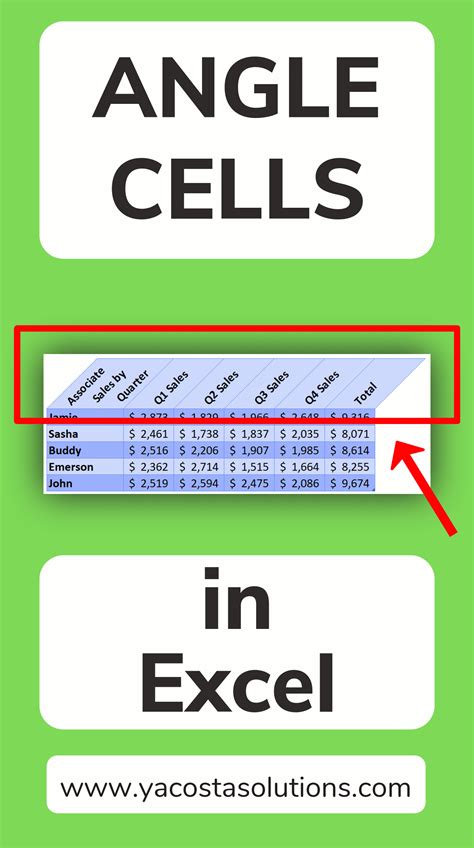 Angle Cells in Excel | Microsoft excel tutorial, Excel for beginners, Excel hacks