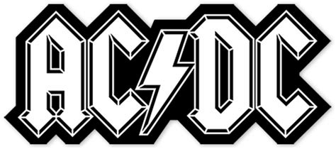 Autocollant ACDC noir et blanc | WebStickersMuraux.com