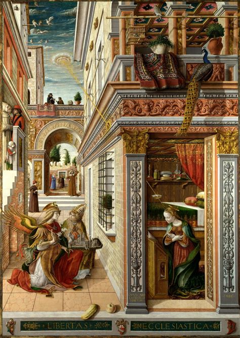 CARLO CRIVELLI (1435 – 1495) | Annunciation with Saint Emidius. London ...