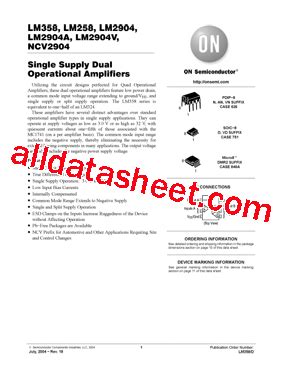 LM2904 Datasheet(PDF) - ON Semiconductor