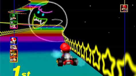 Mario Kart 64: Rainbow Road Shortcut (Full Race/All 3 Laps) - YouTube