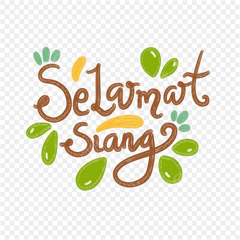 Selamat Siang Hand Lettering PNG, Vector, PSD, and Clipart With ...