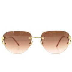 Cartier Rimless Sunglasses With Gold Hardware at 1stDibs | cartier ...