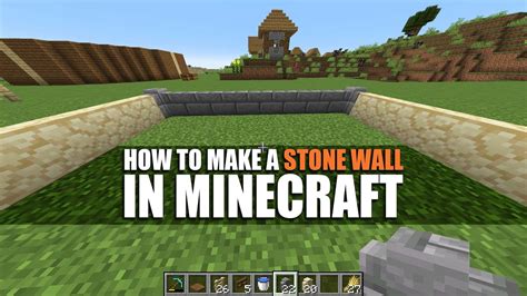 How to make stone Fence Wall in Minecraft - YouTube