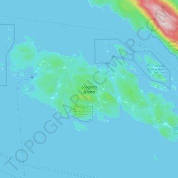 Lasqueti Island topographic map, elevation, terrain