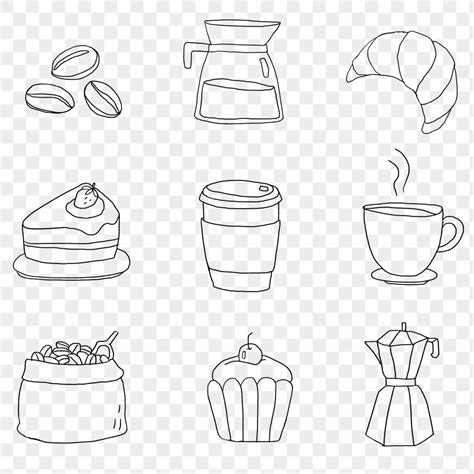 Cute coffee doodle design element | Premium PNG - rawpixel