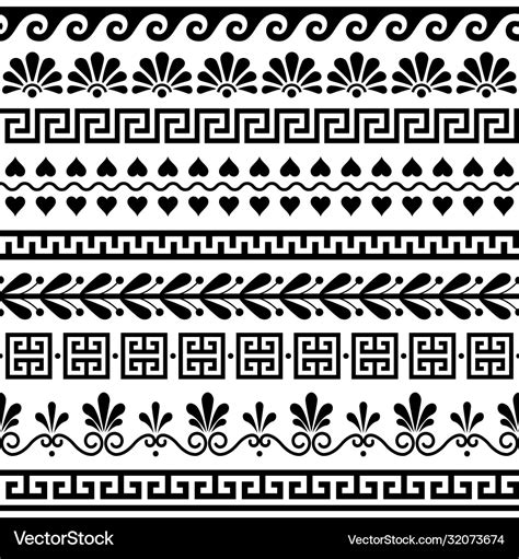 Greek seamless pattern set - ancient design Vector Image