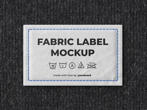 Premium PSD | Fabric label mockup template | Fabric labels, Clothing ...