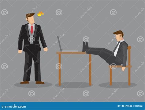 Sleeping at Work Cartoon Vector Illustration Stock Vector ...