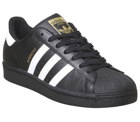 adidas Superstar Trainers Black White - Unisex Sports