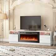 Hommow 70'' Fireplace TV Stand with 36'' Electric Fireplace ...