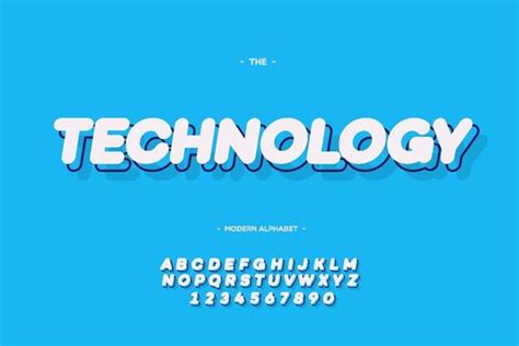 Technology Font Vector Art, Icons, and Graphics for Free Download