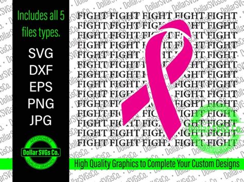 Fight Cancer Ribbon Svg Cancer Awareness Svg Fight Cancer | Etsy