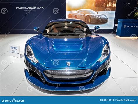 Rimac Nevera Electric Sports Car Editorial Stock Image - Image of blue ...