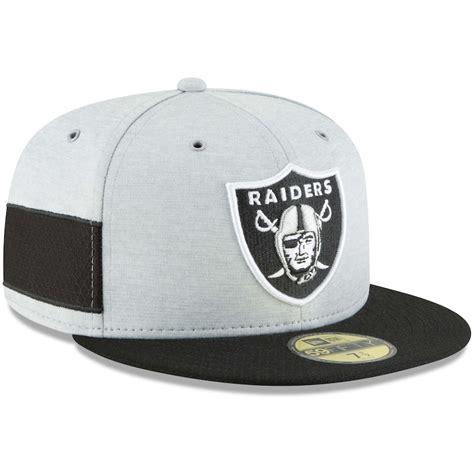 Men's New Era Silver/Black Las Vegas Raiders Sideline Home Official ...