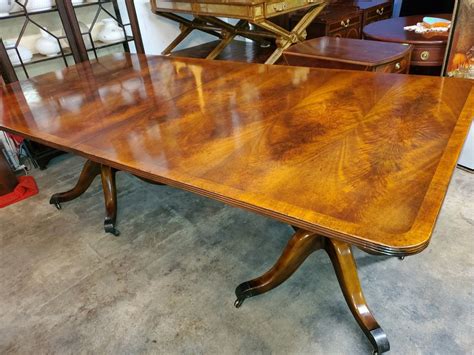 Theodore Alexander Dining Table - Flame Mahogany - Large Seats 10 - Beautiful! - Long Valley Traders