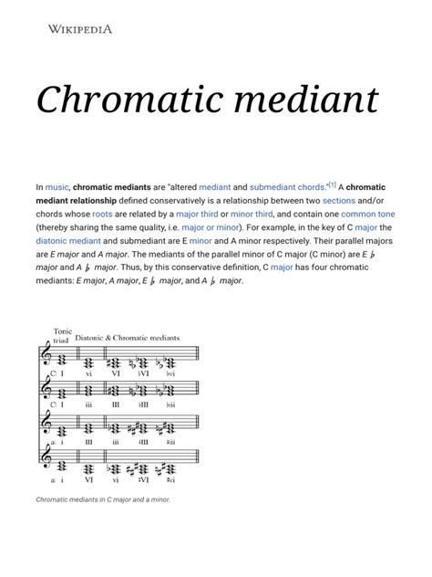 Chromatic Mediant - Wikipedia | PDF | Harmony | Elements Of Music