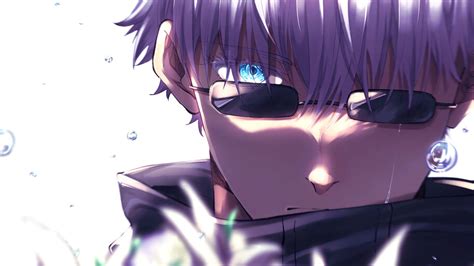 Satoru Gojo Sunglasses Jujutsu 4K #3211a Wallpaper PC Desktop