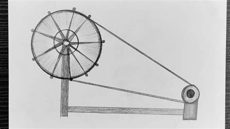 Drawing Of Spinning Wheel // Charkha Drawing Easy // Gandhi Jayanti Pencil Drawing // Easy ...