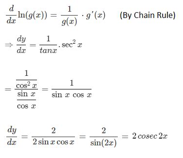 d/dx(log tan x) is equal to ?? - askIITians