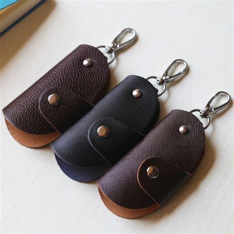 Handmade Cow Leather Car Key Holder Durable Leather Car Key Case Organizer Case for Keys ...