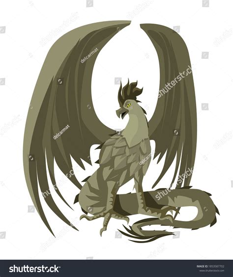 Cockatrice Basilisk Medieval Dragon Mythology Monster Stock Vector ...