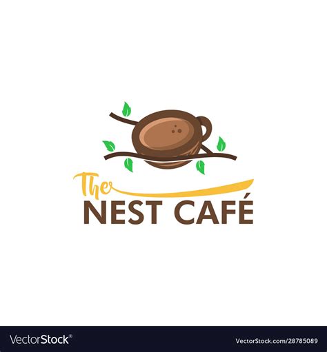 Nest cafe template Royalty Free Vector Image - VectorStock