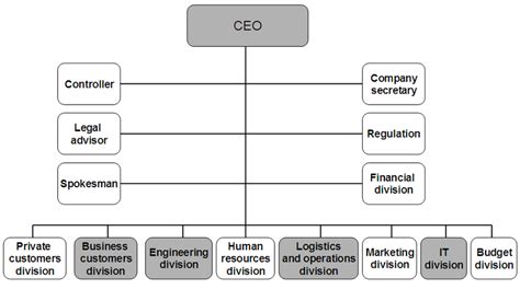 Telco's organizational structure (Divisions and units participating in... | Download Scientific ...