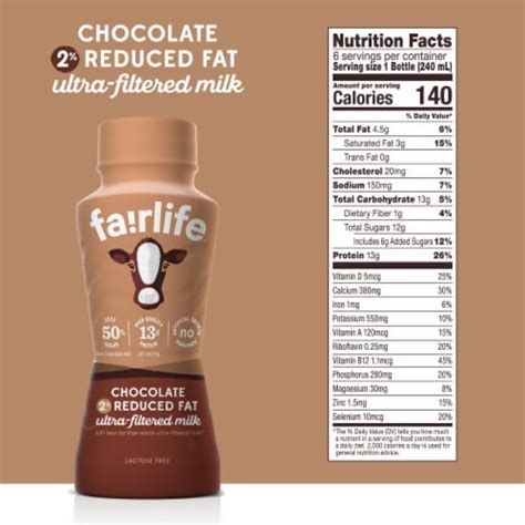 Fairlife 2% Chocolate Lactose Free & High-Protein Ultra-Filtered Milk, 6 pk / 8 fl oz - Fry’s ...