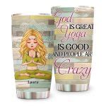 God Is Great Yoga Is Good, Personalized Yoga Tumbler, Gift for Yoga ...