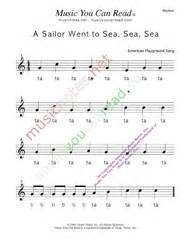 "A Sailor Went to Sea, Sea, Sea" Traditional, Lyrics, Music Notes, Inc ...