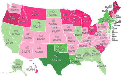 This Map Shows the Average Tax Refund in Every State