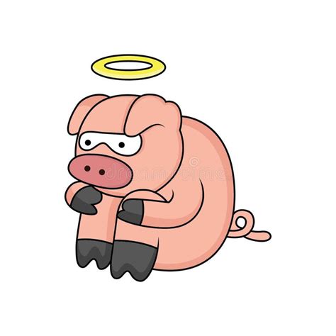 Sad pig stock vector. Illustration of scene, home, distraught - 6769441