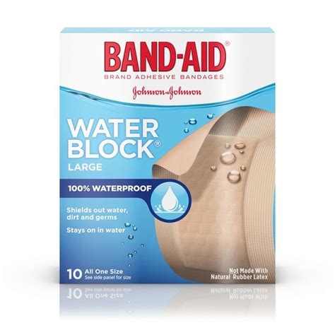 Band Aid Brand Large Water Block Plus Adhesive Bandages (10 ct) from Publix - Instacart