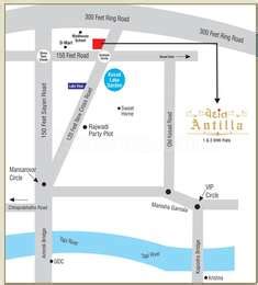 Hare Krishna Group Vikrant Vedant Antilla Map - Kosad, Surat Location Map