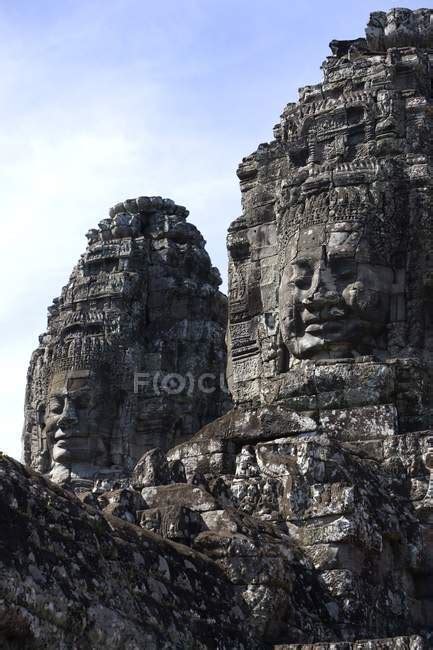 Faces Of The Bayon Temple — amazing, deserted - Stock Photo | #164932672