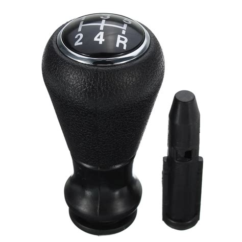 1 Set 5 Speed Manual Car Gear Shift Knob with Gear Shift Knob Sleeve Adapter Lever For Peugeot ...