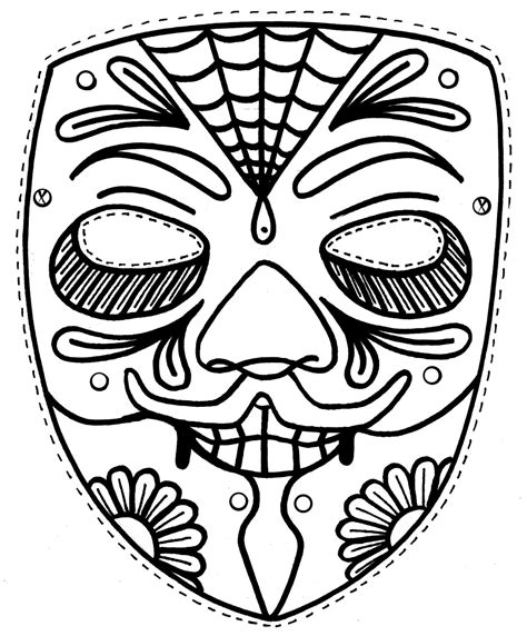 Wenchkin's coloring pages - Dia de los V mask | Pj masks coloring pages, Coloring mask, Cool ...